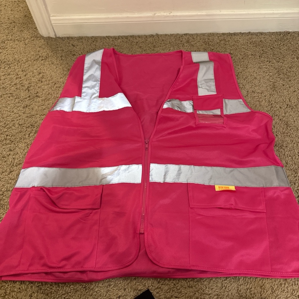 Amazon Pink and Silver Safety Vest